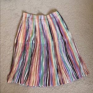 Zara Multicolor Striped Midi Skirt